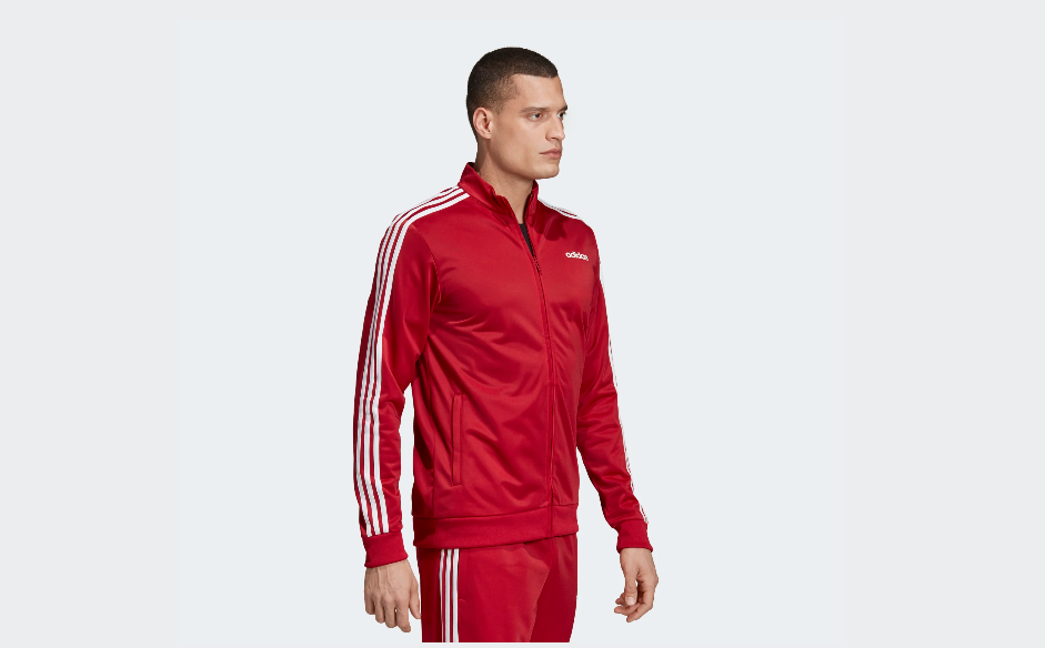 felpa adidas rossa con zip